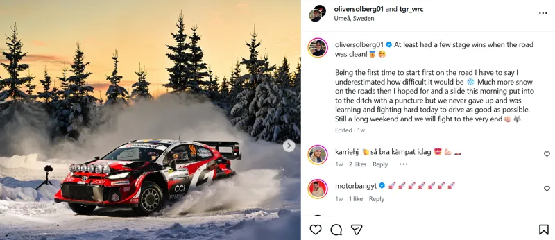 Oliver Solbergs helg på hemmaplan