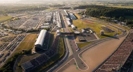 Flygvy över F1-bana med tydlig layout för nybörjare